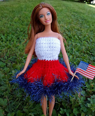 Barbie July 4th crochet pattern