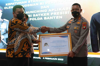 Predikat tersebut di berikan pada acara Penyampaian Hasil Penilaian Kepatuhan Standar Pelayanan Publik Ombudsman Republik Indonesia