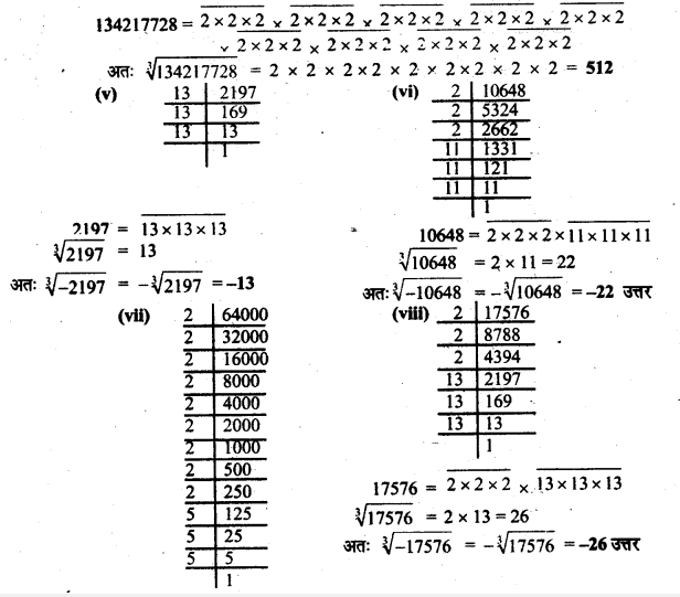 Solutions Class 8 गणित Chapter-3 (घनमूल)