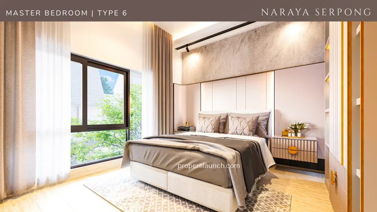 Master BedRoom Design Rumah Naraya Serpong Tipe 6