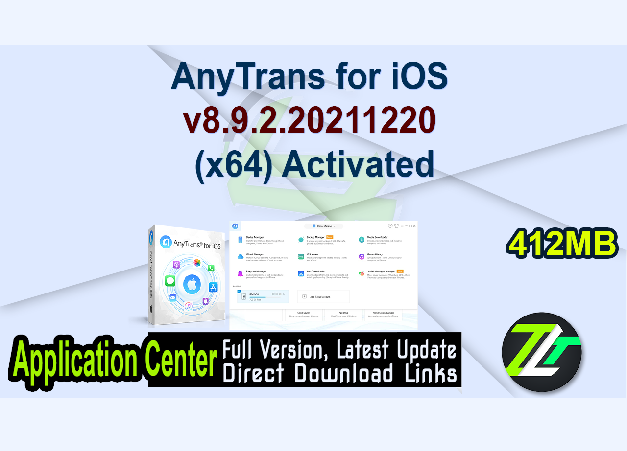 AnyTrans for iOS v8.9.2.20211220 (x64) Activated