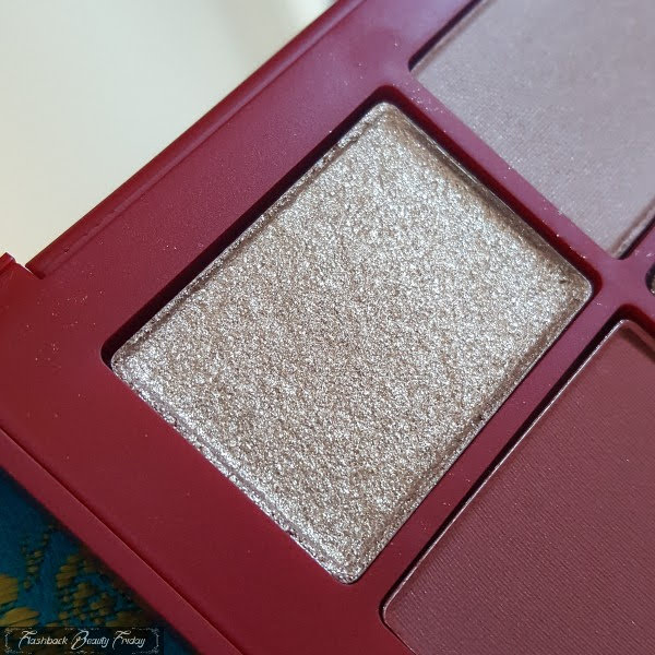 close up of gold shimmer eyeshadow shade in NARS quad