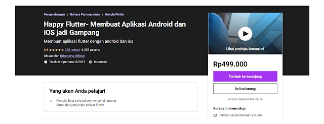 Happy Flutter  -Membuat Aplikasi Android dan iOS Jadi Gampang