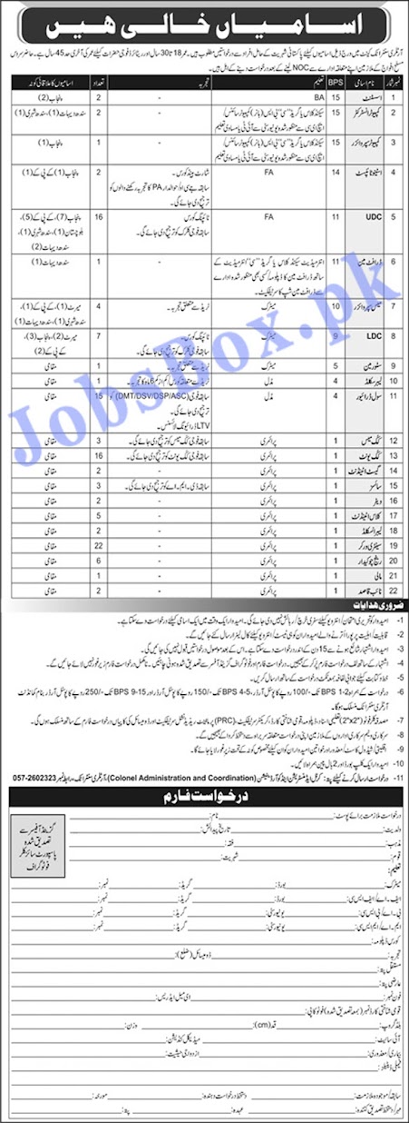 Pak Army Artillery Center Attock Cantt Jobs 2022