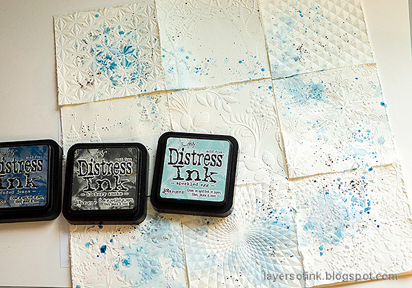 Layers of ink - Dry Embossed Background Tutorial by Anna-Karin Evaldsson. With embossing folders by Simon Says Stamp.