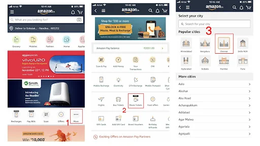 Movie ticket Booking Steps