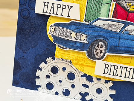 Stampin'Up! Garage Gear Masculine Birthday Card by Sailing Stamper Satomi Wellard