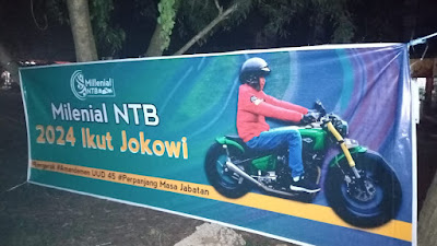 Spanduk Ikut Jokowi 2024 Menjamur Jelang MotoGP Mandalika