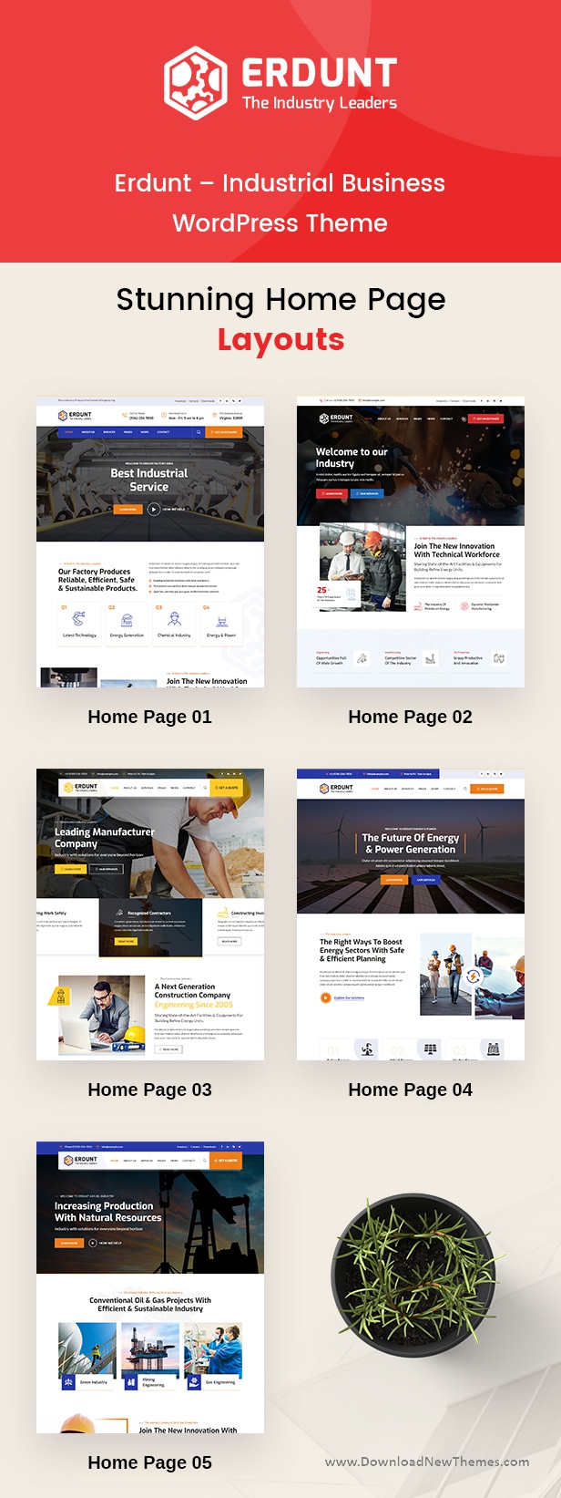 Erdunt - Industrial Business WordPress Theme