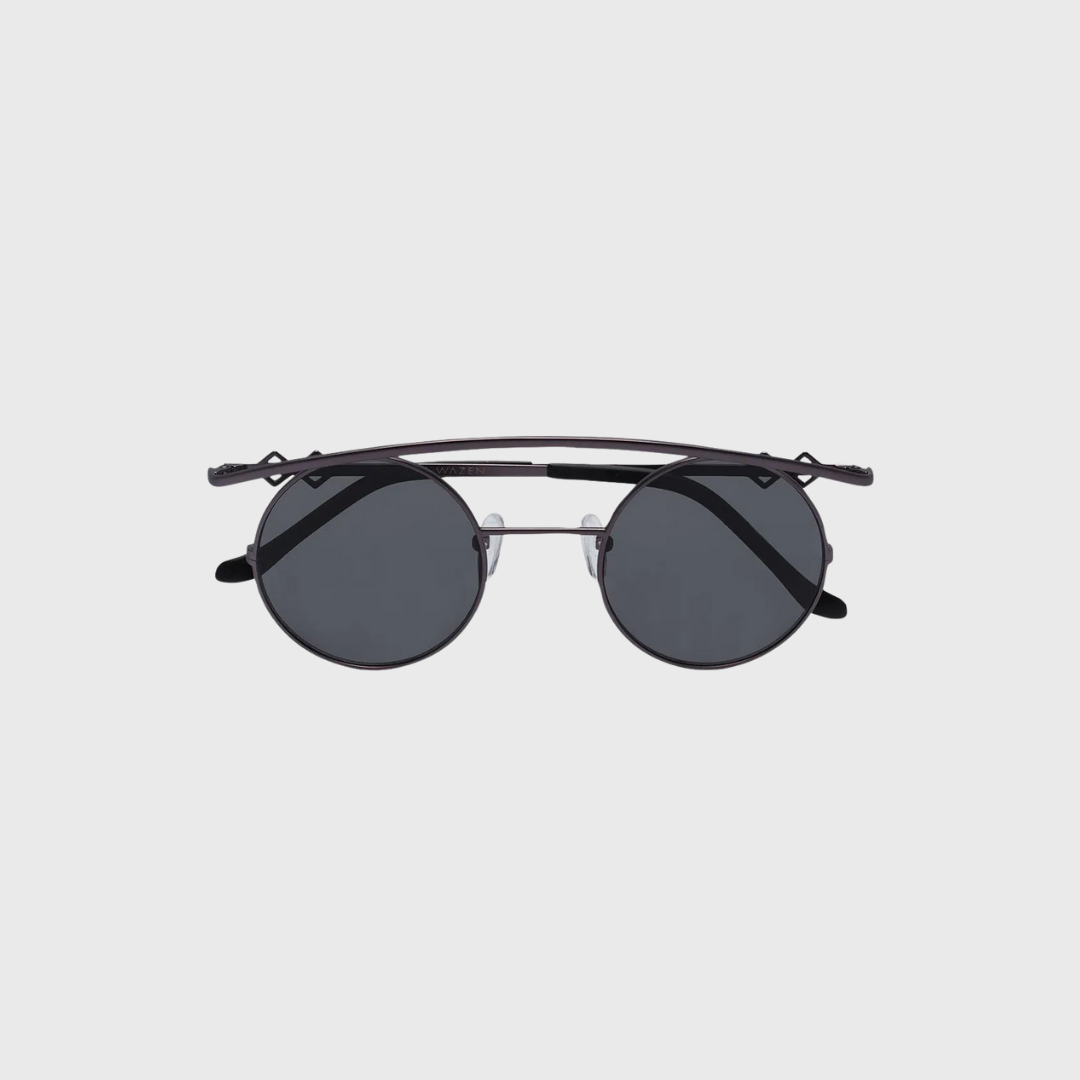 retro curved round sunglasses