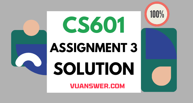 CS601 Assignment 3 Solution 2022 - VU Answer