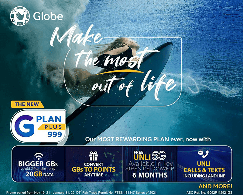 Globe intros the all-new GPlan Plus with unlimited 5G for 6 months!