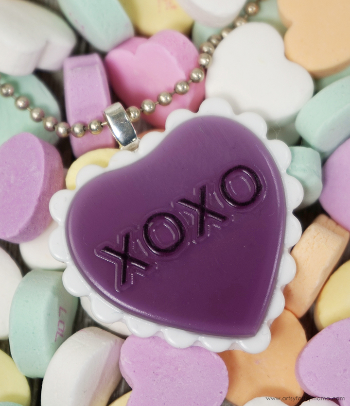 Resin Conversation Heart Necklace