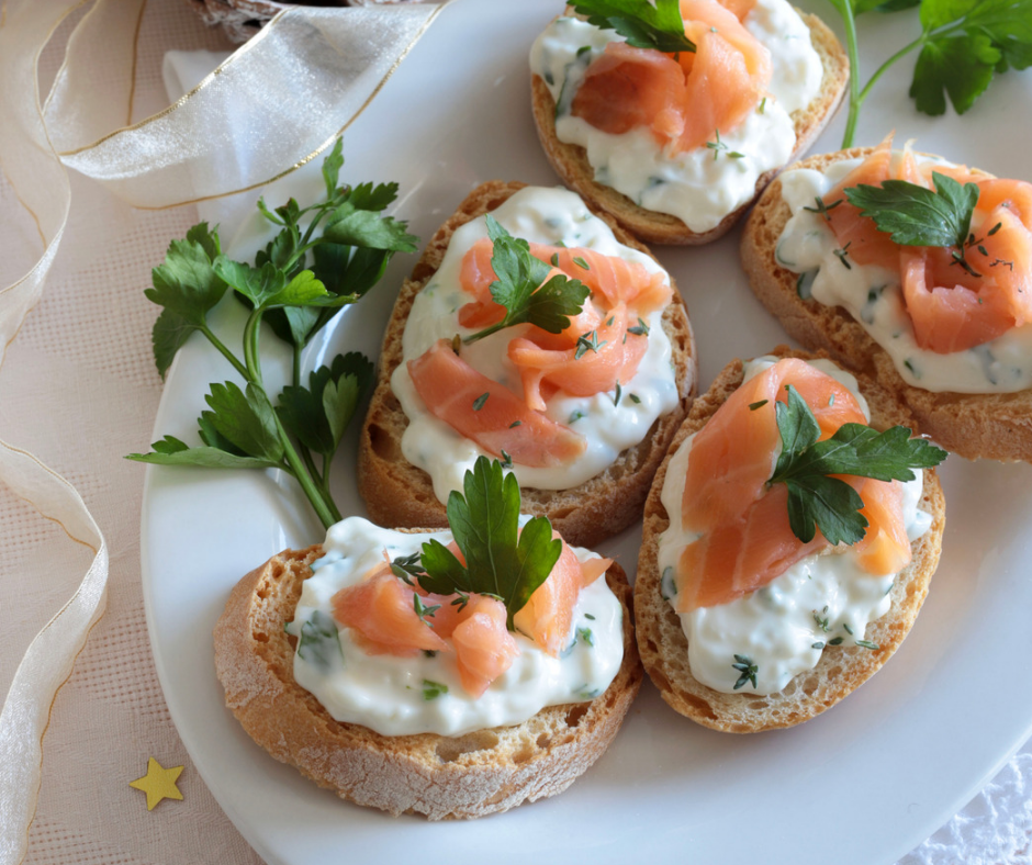 Tartine salmone e Philadelfia