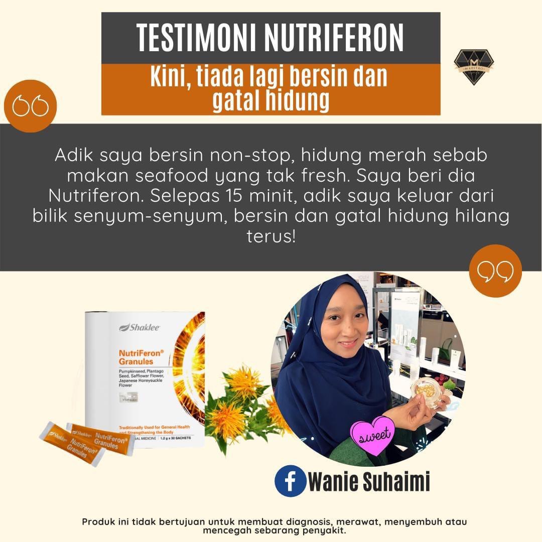 Testimoni NutriFeron Shaklee untuk Tingkatkan Imunisasi Badan