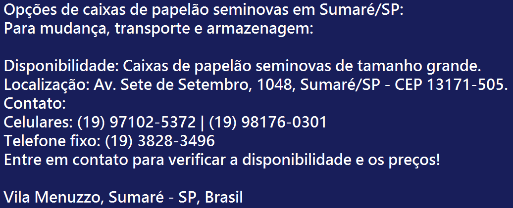 CAIXAS de PAPELÃO GRANDE