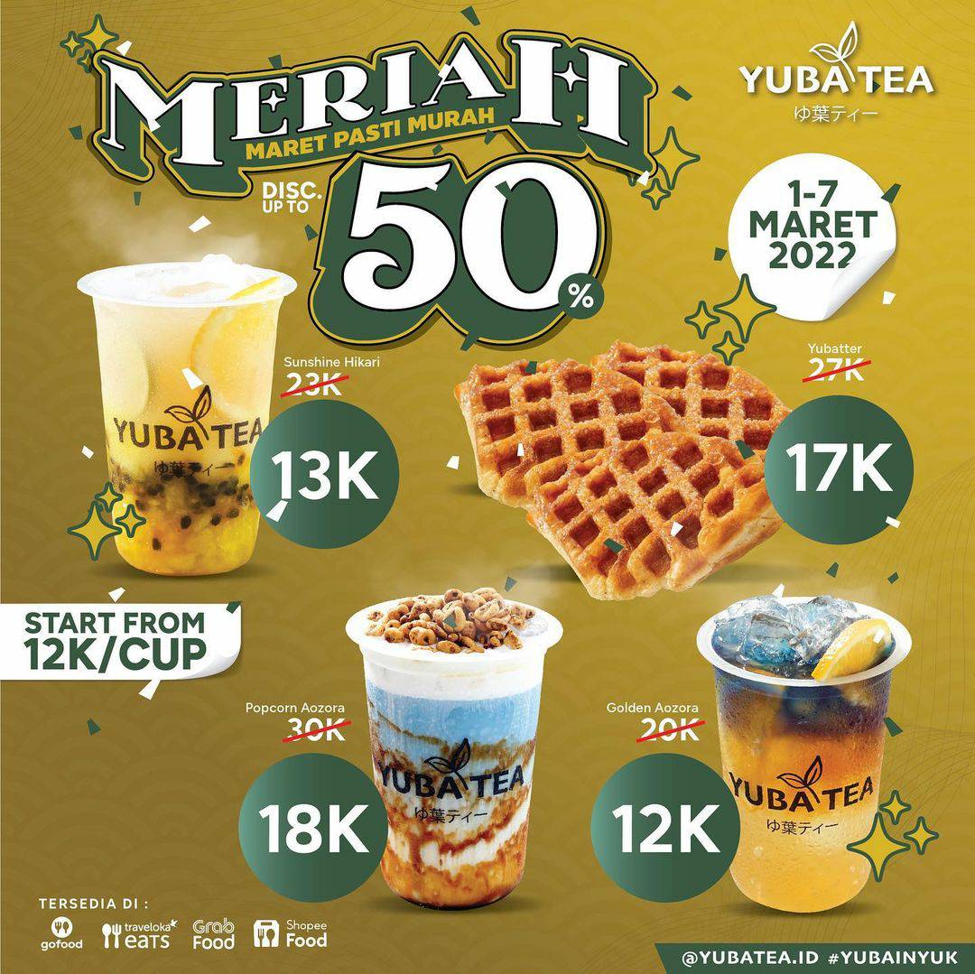 Promo YUBA TEA Paket Meriah Pasti Murah Diskon 50%