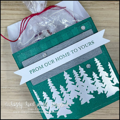 Beautiful and easy treat box alternative project with the October 2021 Peaceful Christmas Paper Pumpkin kit!