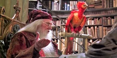 Alvo Dumbledore e Fawkes a Fênix