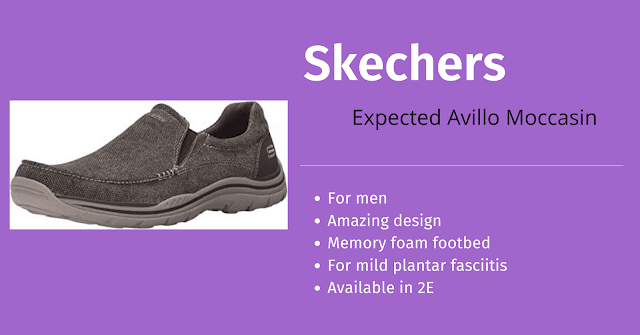 Skechers Men's Expected Avillo Moccasin dress shoes for plantar fasciitis