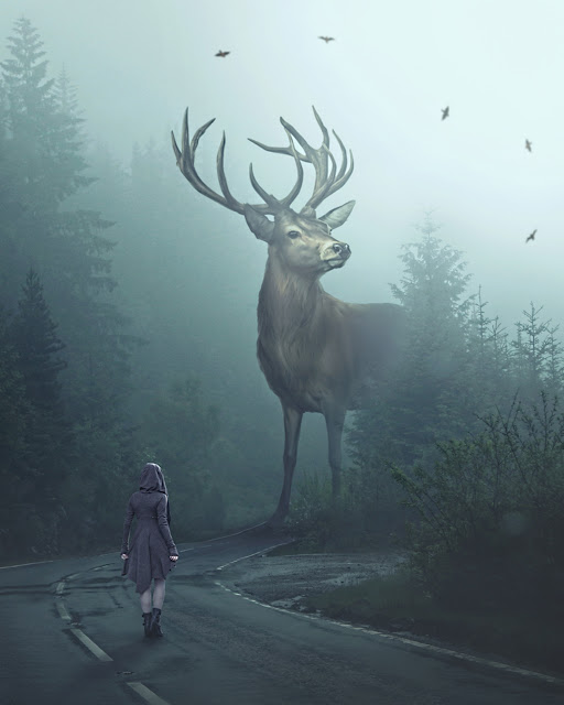 Big Deer Photo Manipulation Photoshop Tutorial