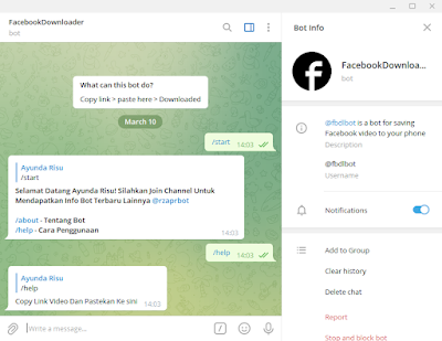 Bot Telegram Download Video Facebook (Bot Aktif)