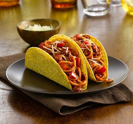 Fiesta Spaghetti Tacos Recipe