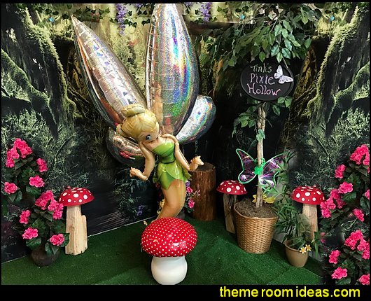 tinkerbell balloons mushroom furniture tinkerbell party decorating fairy party neverland peter pan
