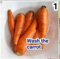 Carrot in a bowl of water