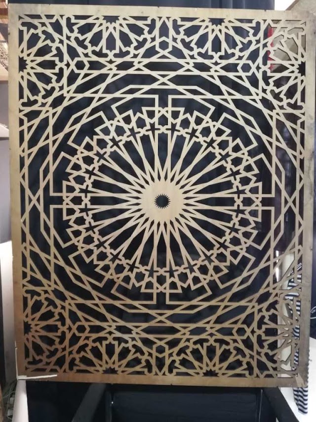 pattern islamic dxf on wood