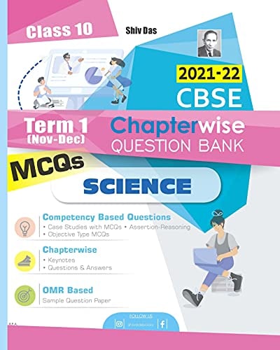 Shivdas CBSE Chapterwise Question Bank with MCQs Class 10 Science for 2022 Exam
