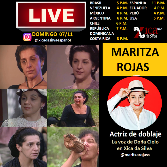 LIVE con Maritza Rojas, la voz de Doña Cielo en Xica da Silva 