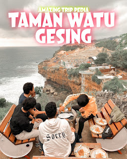 Duduk Santai di Taman Watu Gesing Resort Yogyakarta