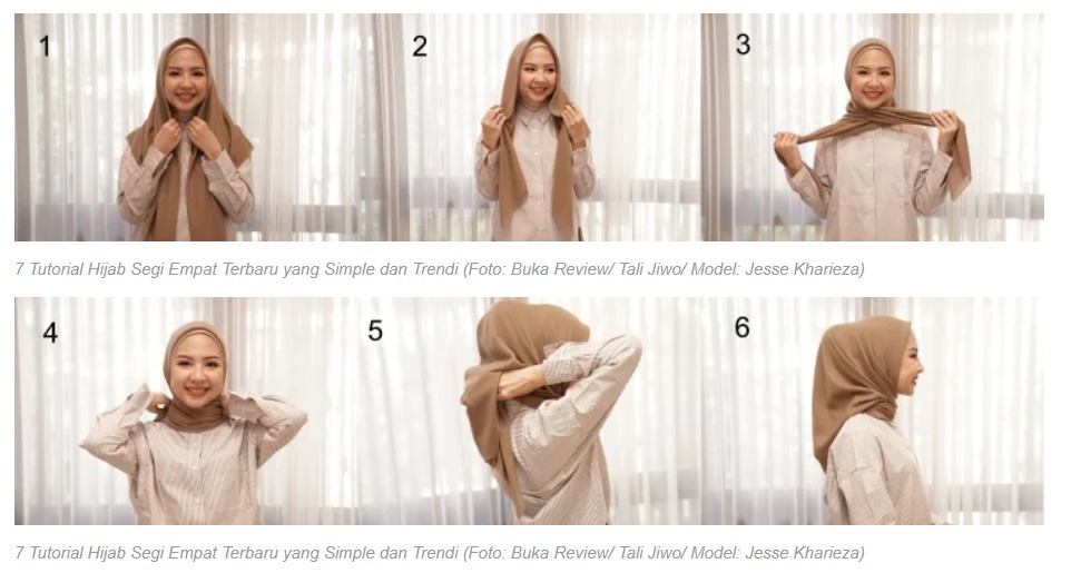 Tutorial Cara Memakai hijab simpul pita