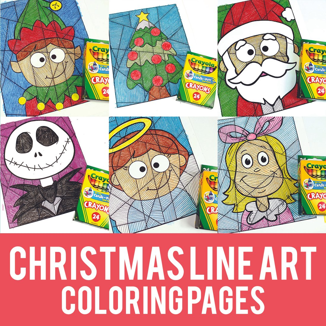 xmas colouring pages