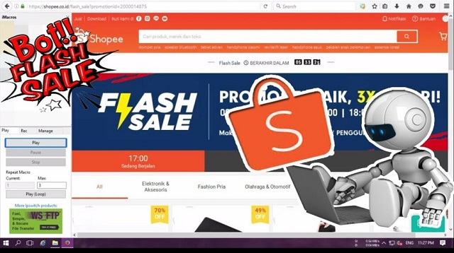 Banyak yang bertanya tanya bagaimana cara agar bisa mendapatkan flash sale dengan harga ya Bot Flash Sale Shopee Terbaru