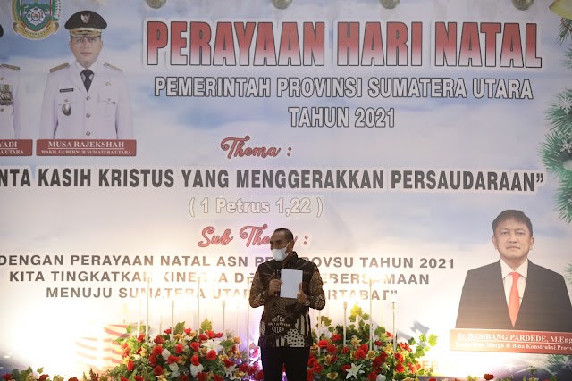  Gubernur Edy Hadiri Perayaan Natal ASN Pemprov Sumut