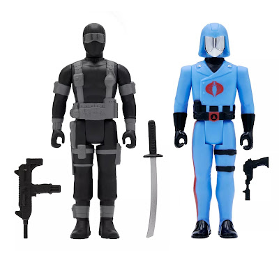 Target Exclusive G.I. Joe Variant Comic Book Edition Snake Eyes & Vac Metal Cobra Commander ReAction Figures by Super7