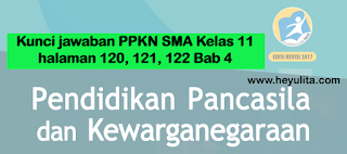 Kunci jawaban ppkn kelas 11 halaman 120, 121, 122 bab 4 Semester 2