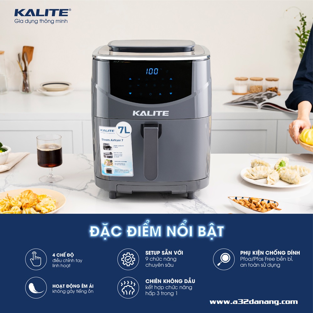 Đặc điểm nổi bật Nồi Chiên Hơi Nước Kalite Steam 7