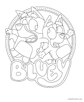 Bluey coloring page