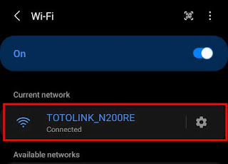 1. Hubungkan HP dengan wifi Totolink