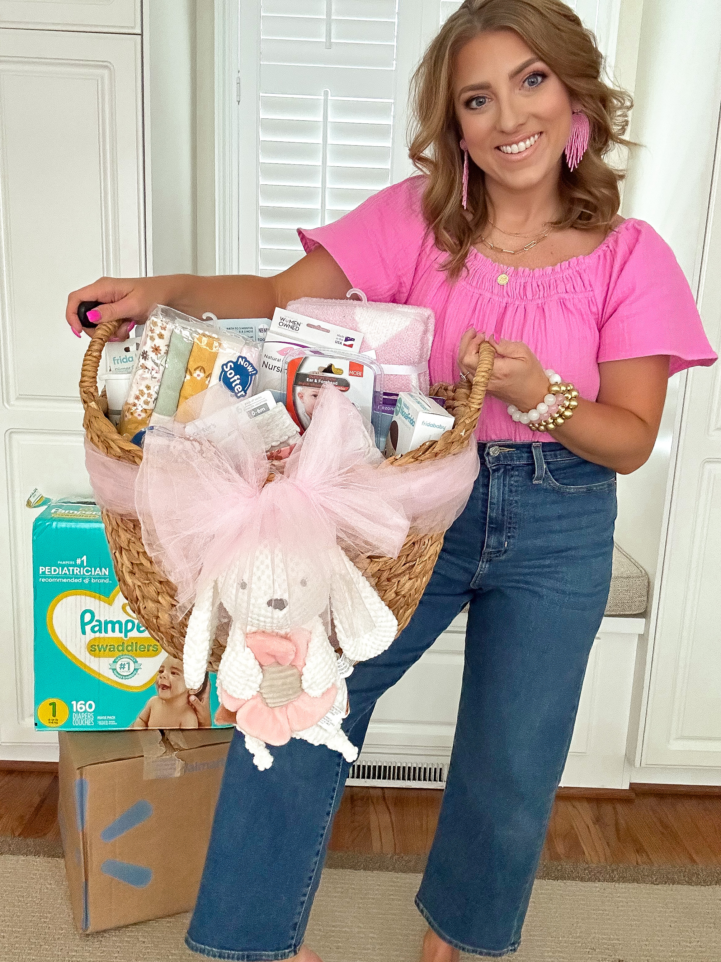 Welcome Baby Basket with Walmart - Something Delightful Blog #BabyEssentials #BabyGiftIdea #BabyShowerIdea #BabyItems #WalmartFinds #WalmartBaby