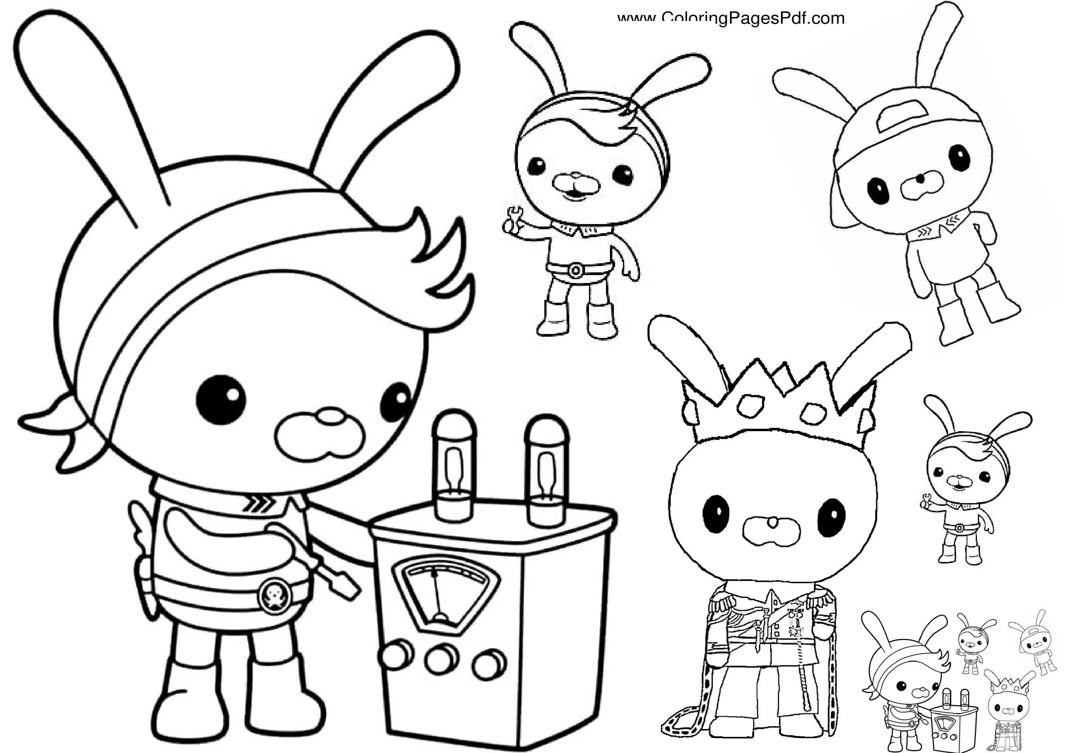 Octonauts tweak coloring pages