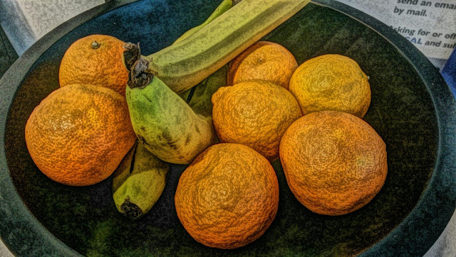 Oranges and Bananas Free Picture edited by Painteresque