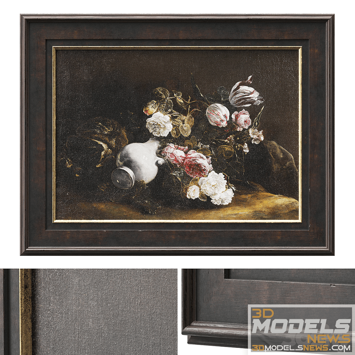 Classic frame model with floral still life