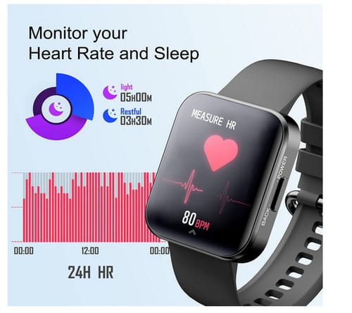 UHOOFIT Full Touch Smartwatch with Heart Rate Monitor
