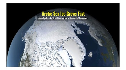 Αρκτική : Οι πάγοι αναπτύσσονται ταχύτερα από τον μέσο ρυθμό για την εποχή - Η έκταση πλησιάζει τα 10 εκατομμύρια τετραγωνικά χιλιόμετρα