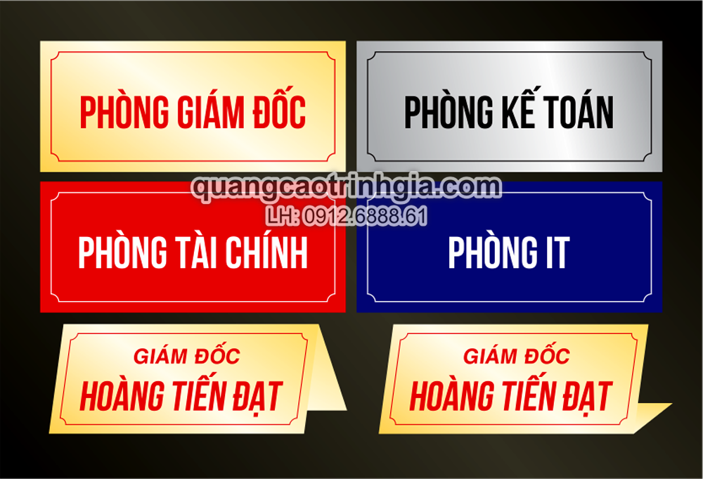 In Biển phòng ban, chức danh, trụ sở công ty Quảng Cáo - tại Triệu Sơn, Thanh Hóa