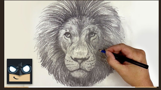 How to draw Lion (Lion drawing easy drawing with colour)